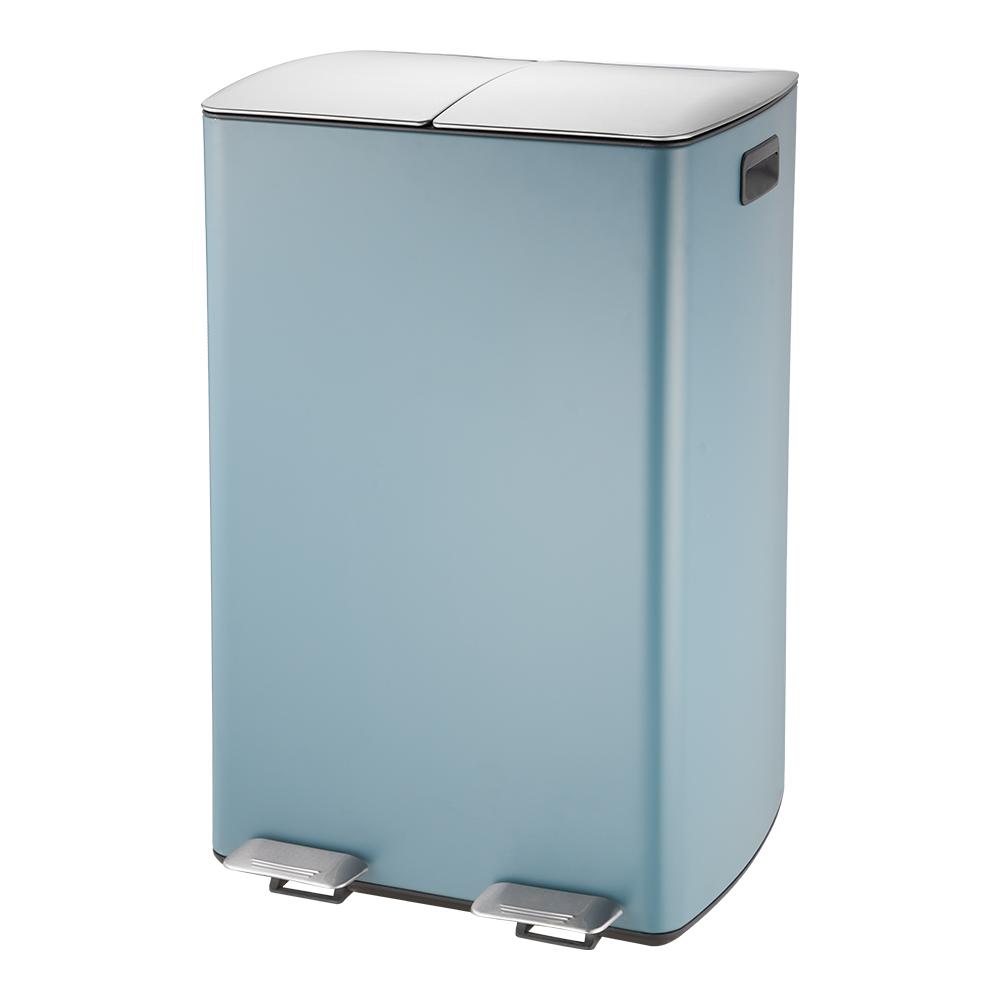 H Series Kitchen Trash Can with Soft-Close Lid, Brushed Stainless Steel Garbage Recycling Bin with 60