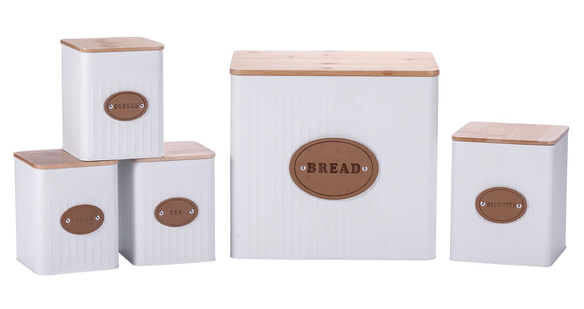 Bread Bin Set Tea Can Coffee Can Kitchen Storage Bread Containers Kitchen Organizer Can