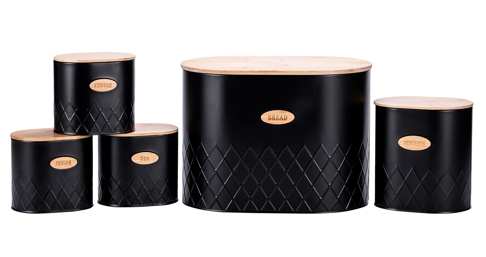 Bread Bin Set Tea Can Coffee Can Kitchen Storage Bread Containers Kitchen Organizer Can