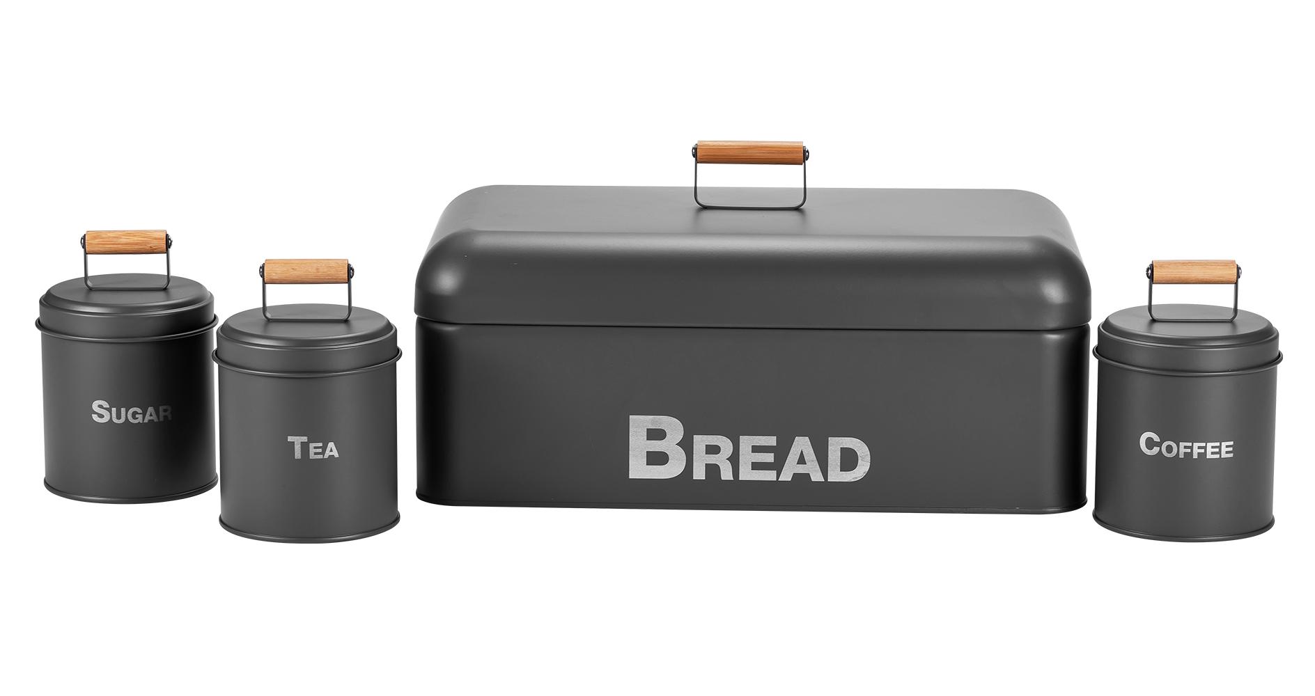 Bread Bin Set Tea Can Coffee Can Kitchen Storage Bread Containers Kitchen Organizer Can